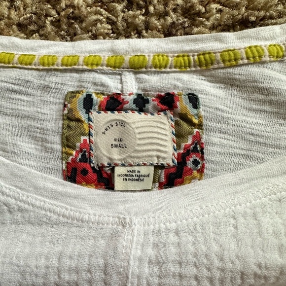 Anthropologie 9-H15 STCL White Cotton Top size Small - Picture 6 of 6